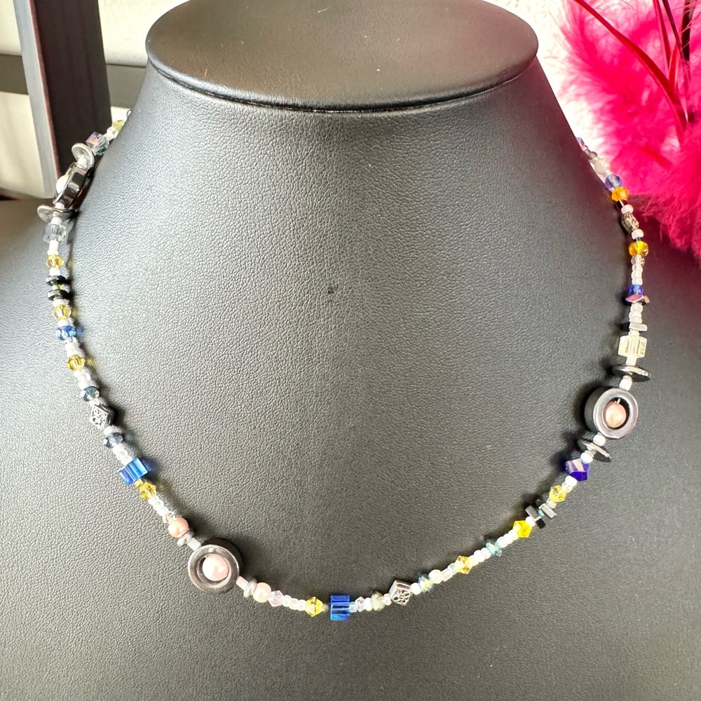 Artisan Beaded Colorful Necklace